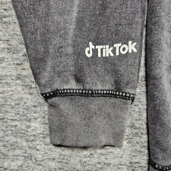 TikTok Creator Gray Acid Wash Pullover Hoodie Lane Seven Adult Large Cotton - Picture 6 of 11